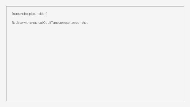 A QubitTuneup protocol report